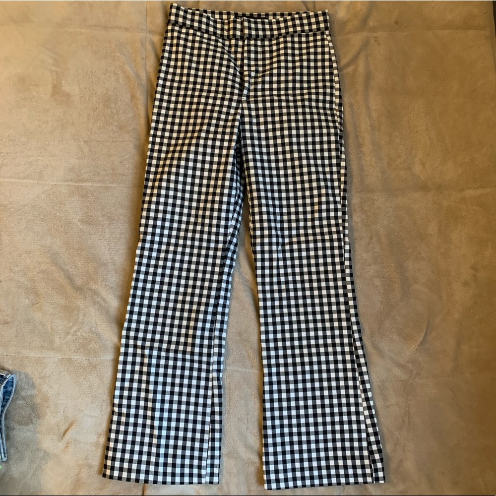 Zara checkered pants size small.